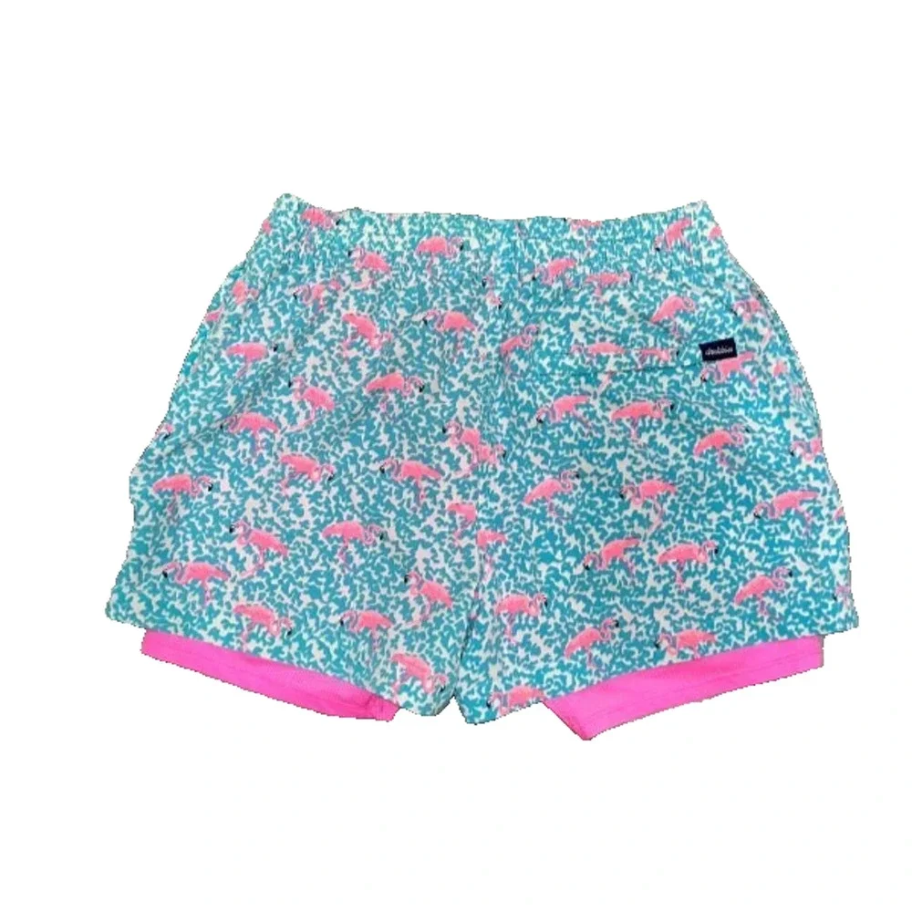 Chubbies Classic Lined Swim Trunks Y2K Men M Domingo Flamingo A005418
